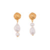 10decoart earrings with daisy and pearls