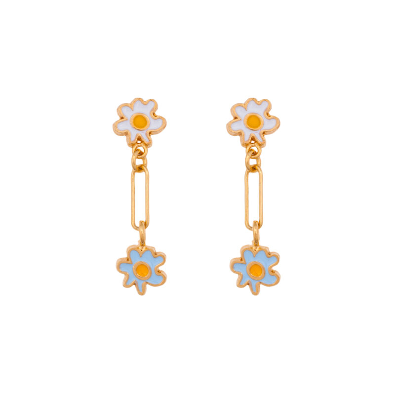 10 decoart earrings camomile flower