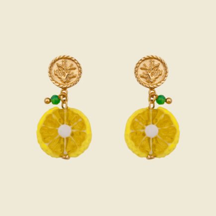 Lemon slices from 10 decoart. Best earrings for summer