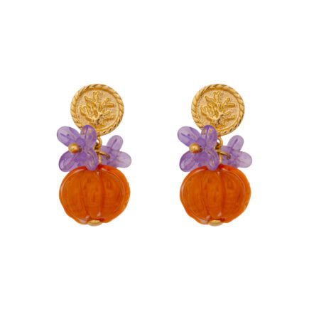 Tangerins deeped in flowers earrings from 10decoart