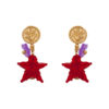 red star earrings