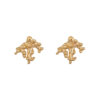 golden coral earrings