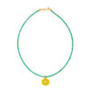 green onyx with lemon necklace by 10 decoart