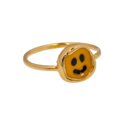 happy face ring. hand painted face