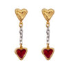 red hearts earrings