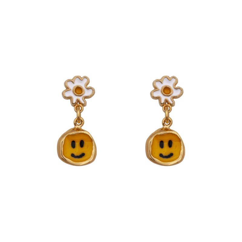 happy face earrings