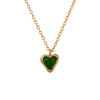 green heart on chain