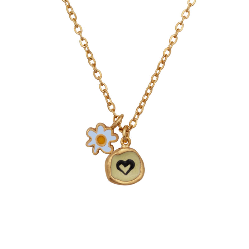 heart and flower pendant