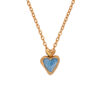 blue enameled heart pendant