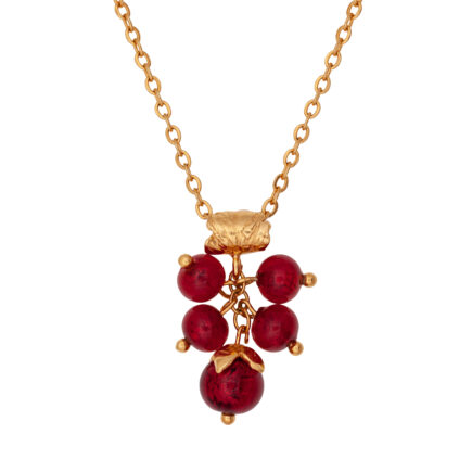 currants grape pendant. Red murano glass