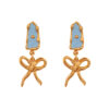 bow earrings with enamel