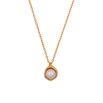 pearl pendant. Goldplated silver