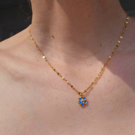 forget me not tiny pendant
