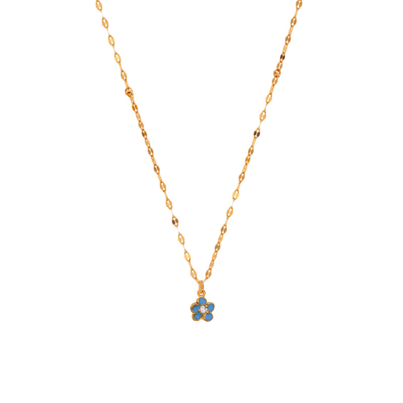 forget me not pendant. Small blue flower
