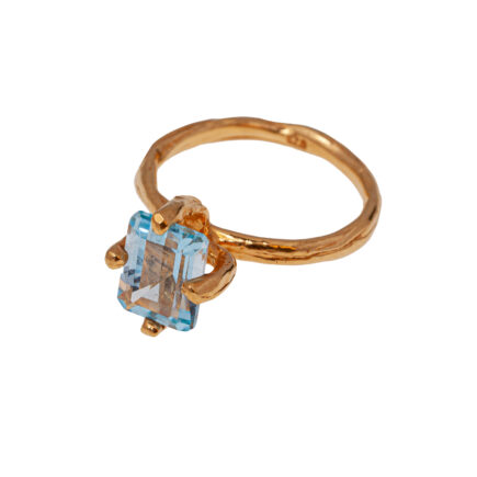 topaz ring gold plated