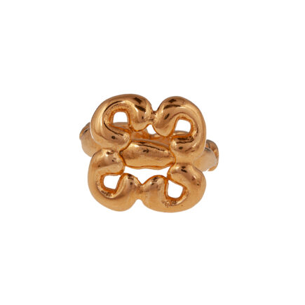 flower ring goldplated silver