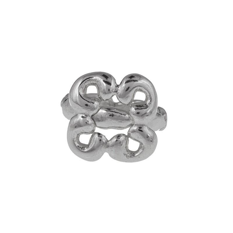 silver ring with flower from 10decoart