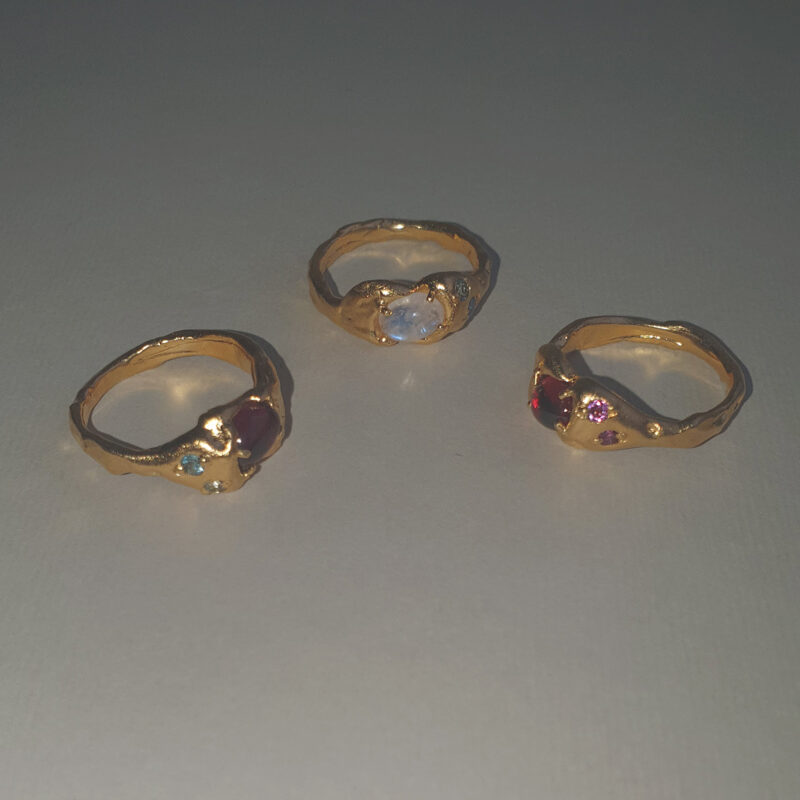 rings with semi precious stones from 10 decoart jewellery