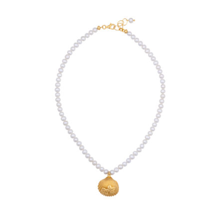 pearls and rose necklace